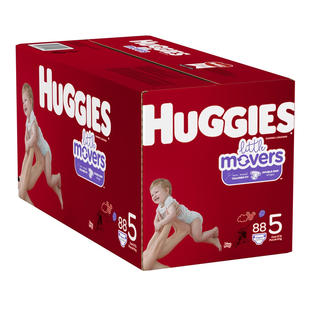 slide 3 of 3, Huggies Diapers, Disney Baby, 5 (Over 27 lb), 88 ct