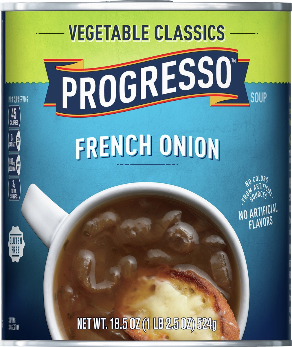 slide 4 of 13, Progresso Vegetable Classics, French Onion Canned Soup, Gluten Free, 18.5 oz., 18.5 oz