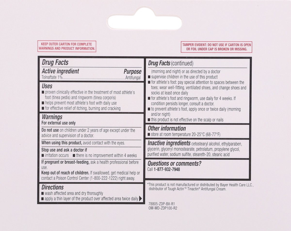 slide 4 of 9, S Care Athletes Foot Tolnaftate Cream 1%, 0.5 oz