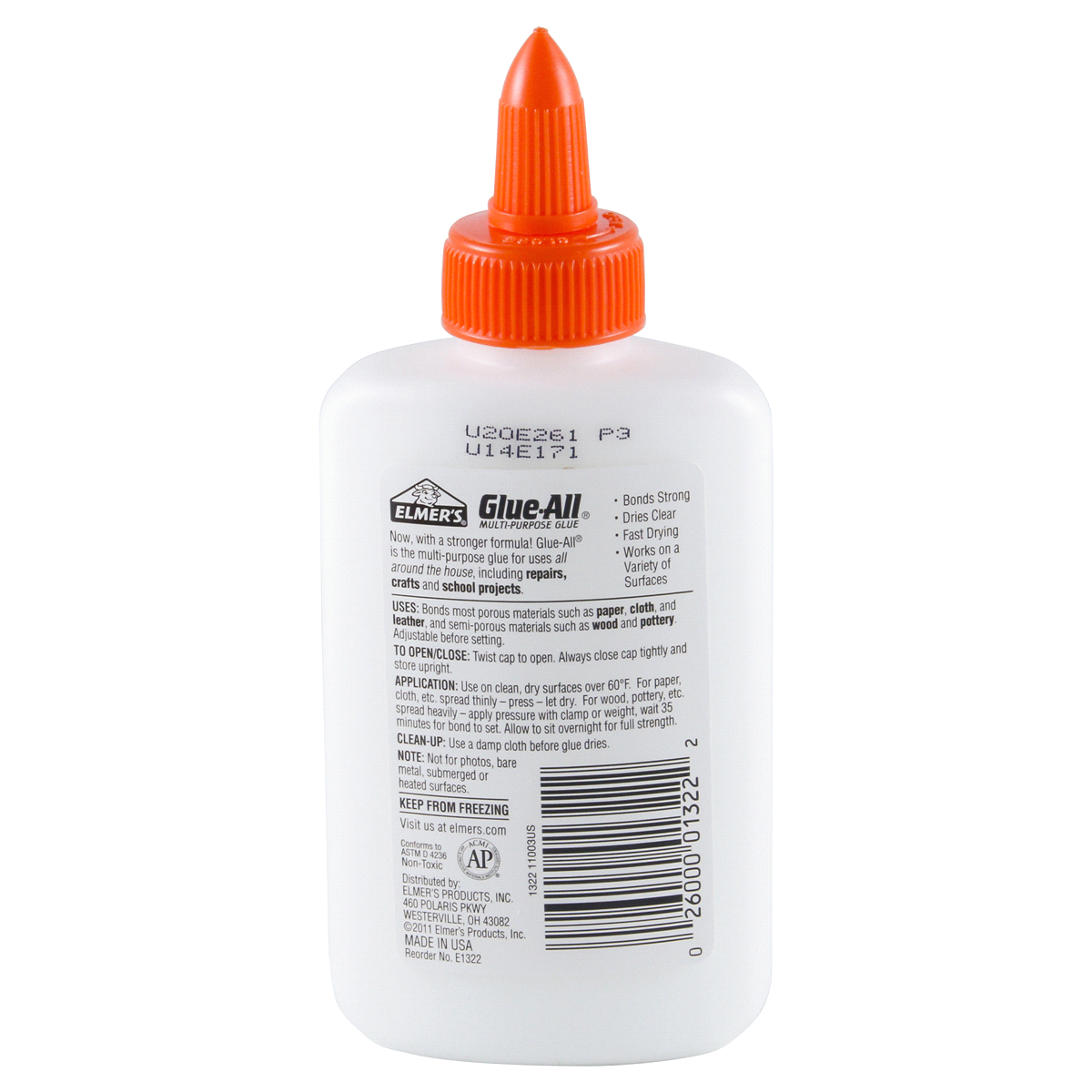 slide 2 of 15, Elmer's Glue-All 4oz Multi-Purpose Glue Extra Strong Formula White, 