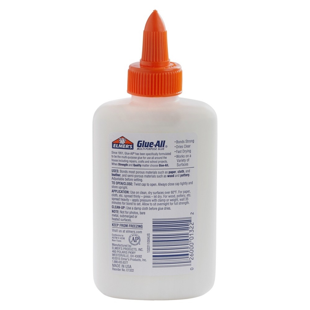 slide 13 of 15, Elmer's Glue-All 4oz Multi-Purpose Glue Extra Strong Formula White, 