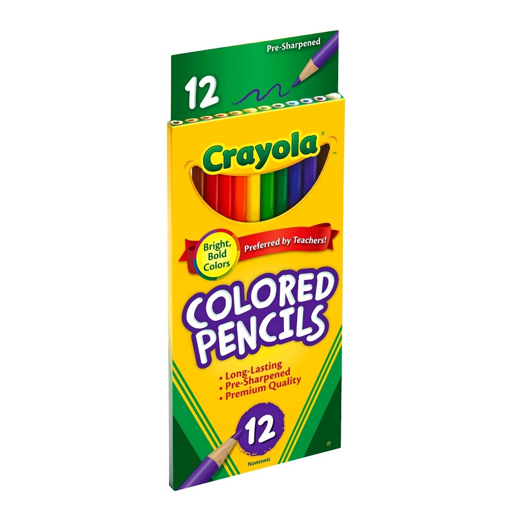 slide 2 of 5, Crayola 12ct Kids Pre-Sharpened Colored Pencils, 12 ct