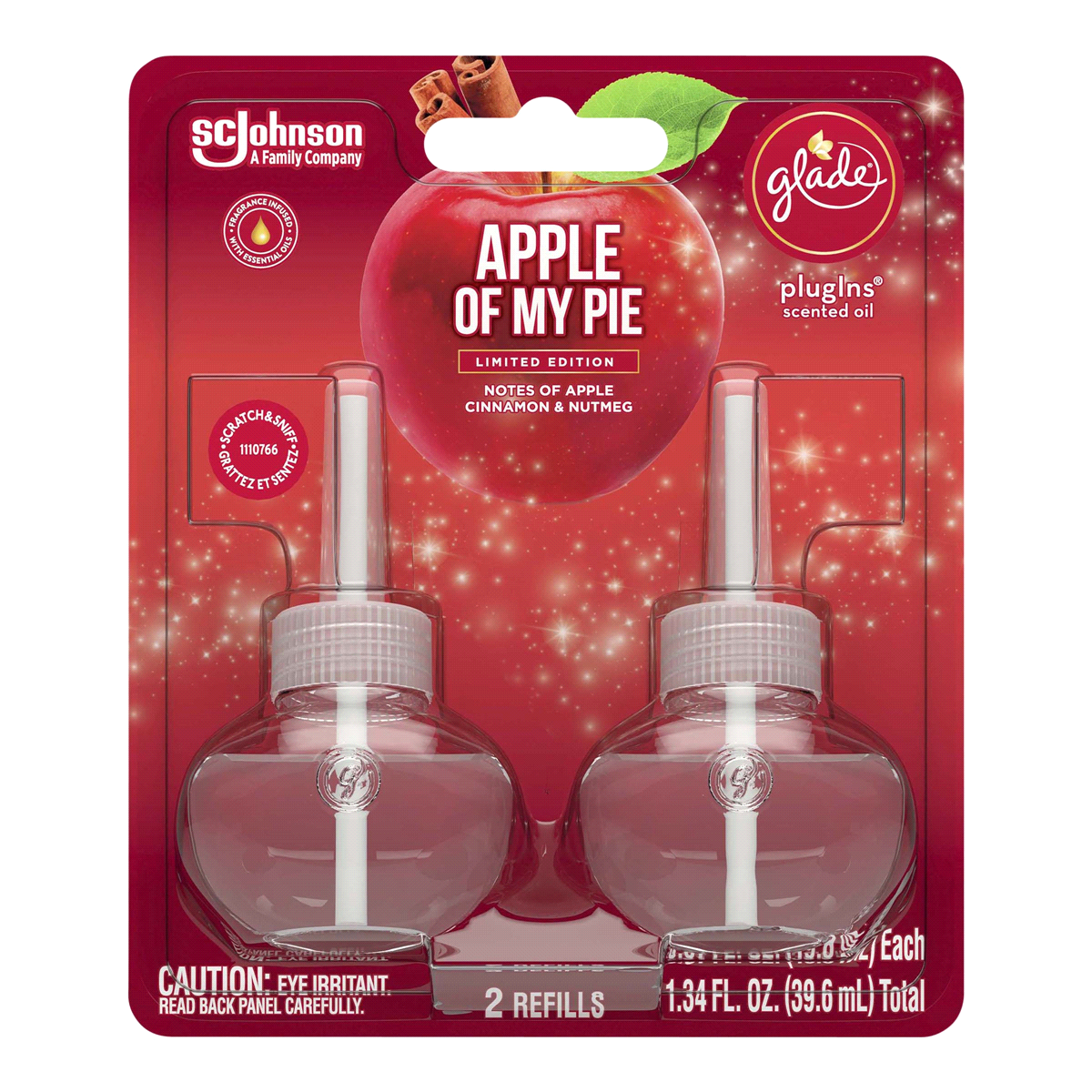 slide 1 of 1, Glade PlugIns Apple of My Pie Scented Oil Refills, 2 ct