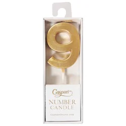 Caspari Gold 9 Number Candle 1 ea
