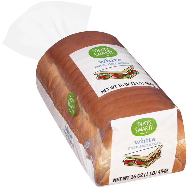 slide 1 of 1, That's Smart! White Enriched Bread, 16 oz
