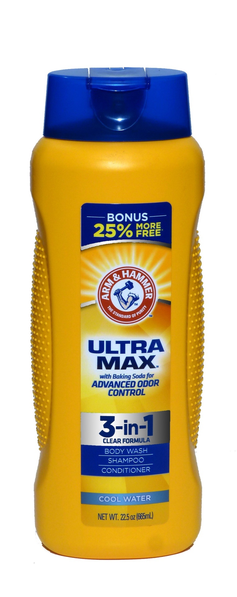 slide 1 of 1, ARM & HAMMER Ultra Max Cool Water 3-In-1 Body Wash Shampoo & Conditioner, 22.5 oz