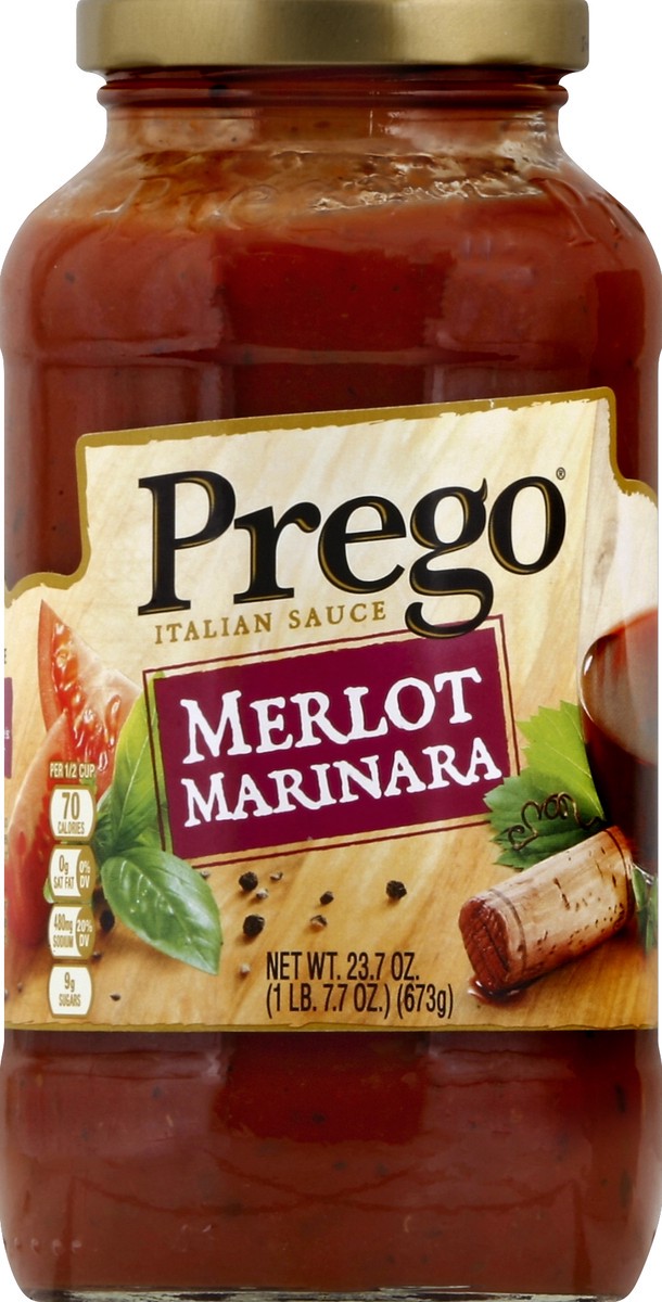 slide 2 of 2, Prego Merlot Marinara Italian Sauce, 23.7 oz