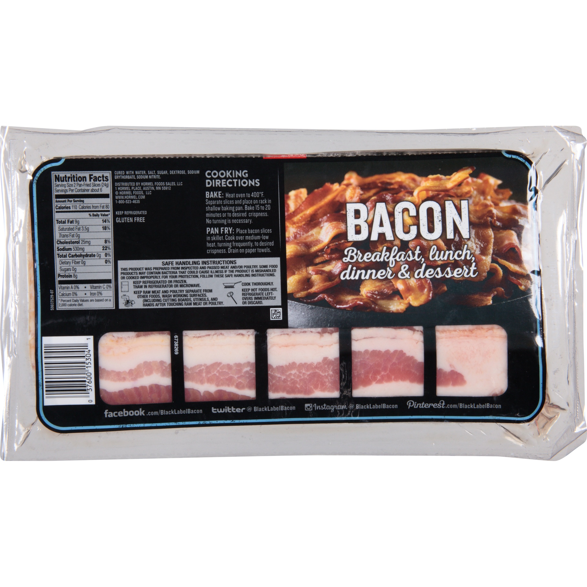 slide 4 of 6, Hormel Black Label Thick Cut Bacon Slices - 16oz, 16 oz