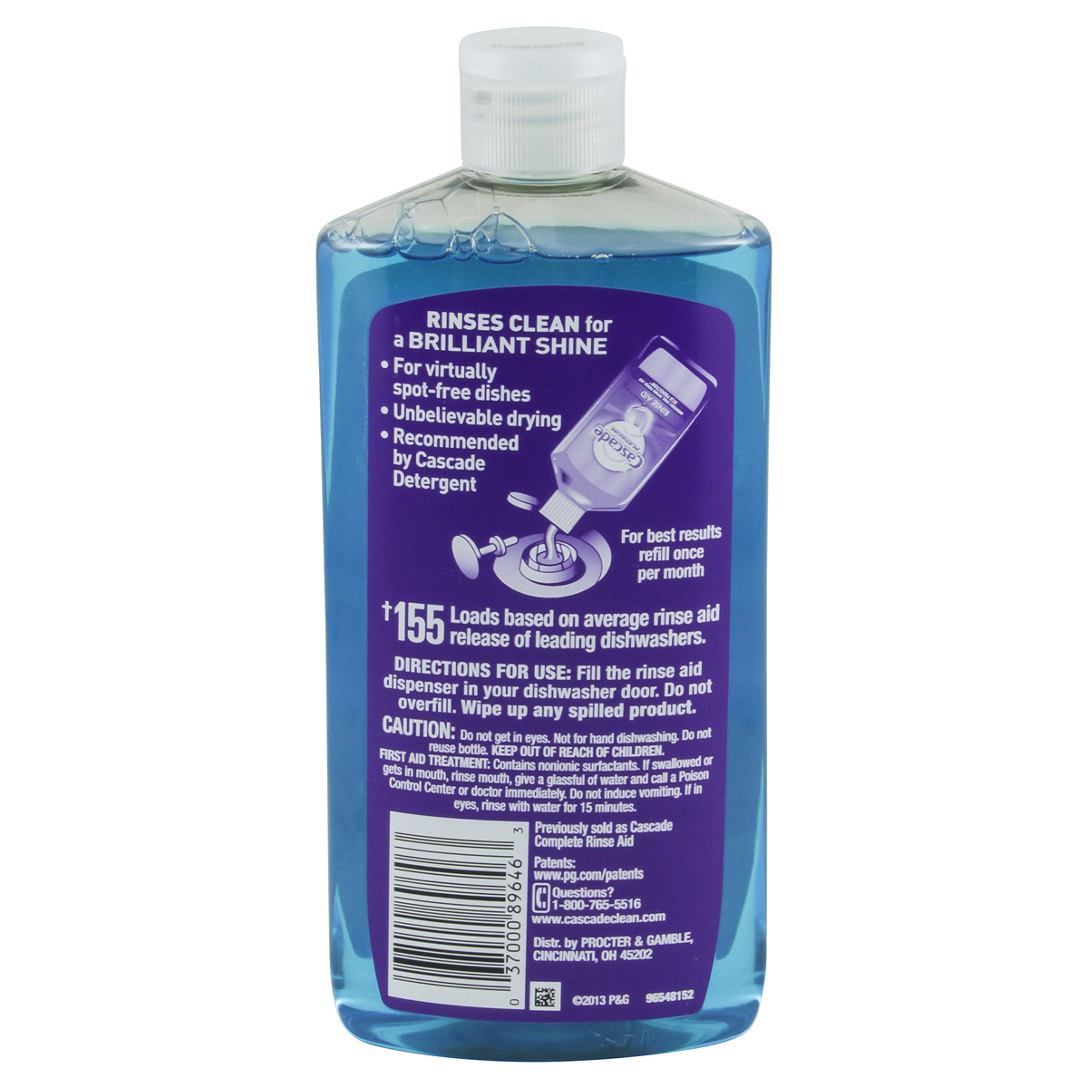 slide 6 of 9, Cascade Power Dry Dishwasher Rinse Aid, 16 fl oz, 