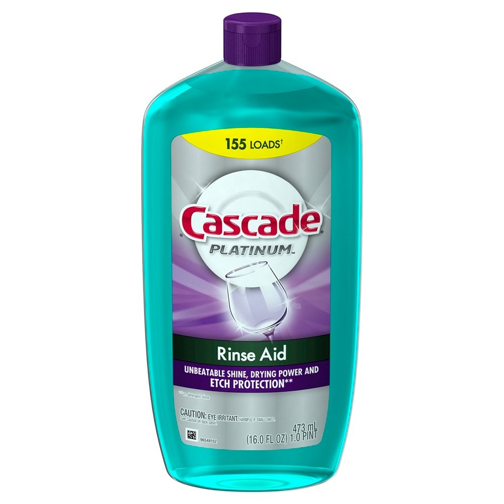 slide 4 of 9, Cascade Power Dry Dishwasher Rinse Aid, 16 fl oz, 