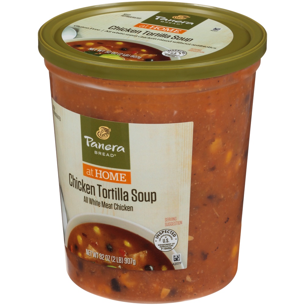 slide 2 of 8, Panera Bread Chicken Tortilla Soup, 32 OZ Soup Cup (Gluten Free), 32 oz