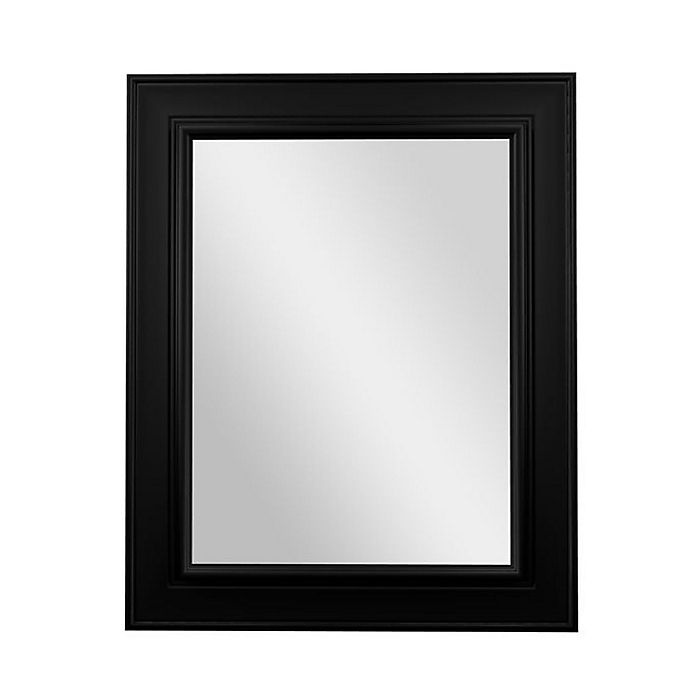 slide 1 of 3, PTMimages Lily Wall Mirror - Black, 24 in x 30 in