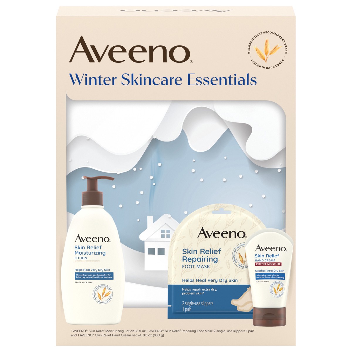 slide 3 of 4, Aveeno Winter Skincare Essentials Giftset, 3 Items, 1 ct