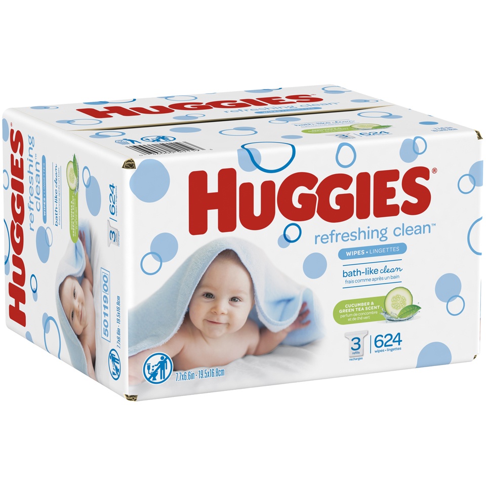 slide 2 of 3, Huggies One & Done Refreshing Clean Wipes Refills, 624 ct