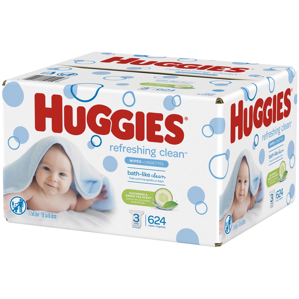 slide 3 of 3, Huggies One & Done Refreshing Clean Wipes Refills, 624 ct