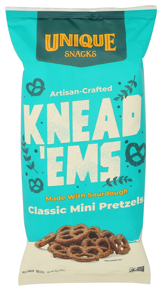slide 1 of 1, Unique Snacks Knead 'Ems Classic Mini Pretzels 11 oz, 11 oz