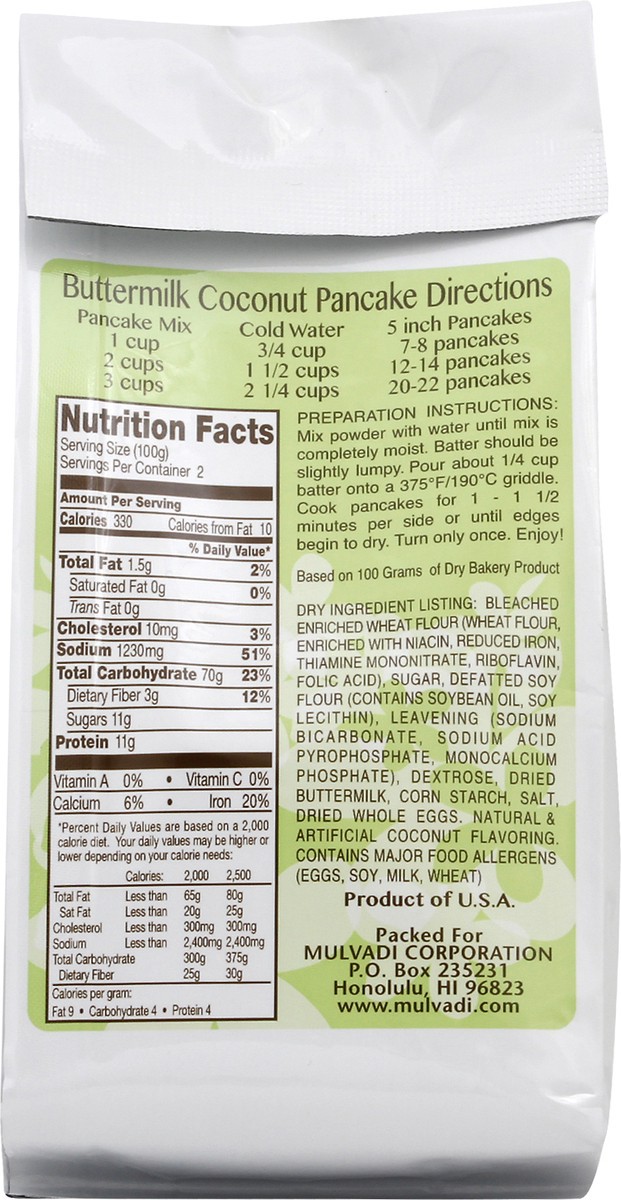 slide 10 of 10, Mulvadi Pancake Mix, Gourmet, Coconut, 