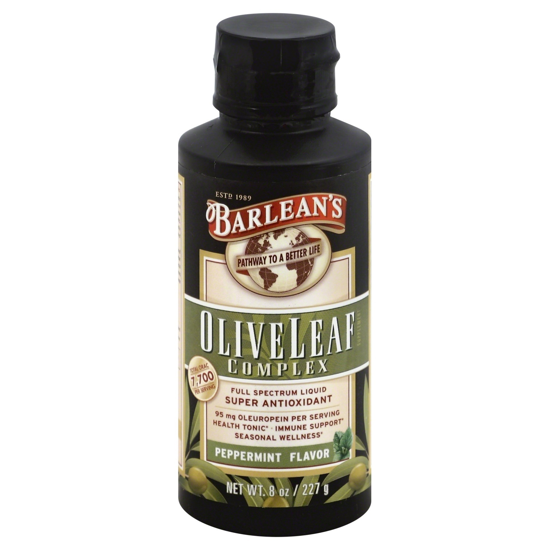 slide 1 of 1, Barlean's Peppermint Olive Leaf Complex, 8 oz