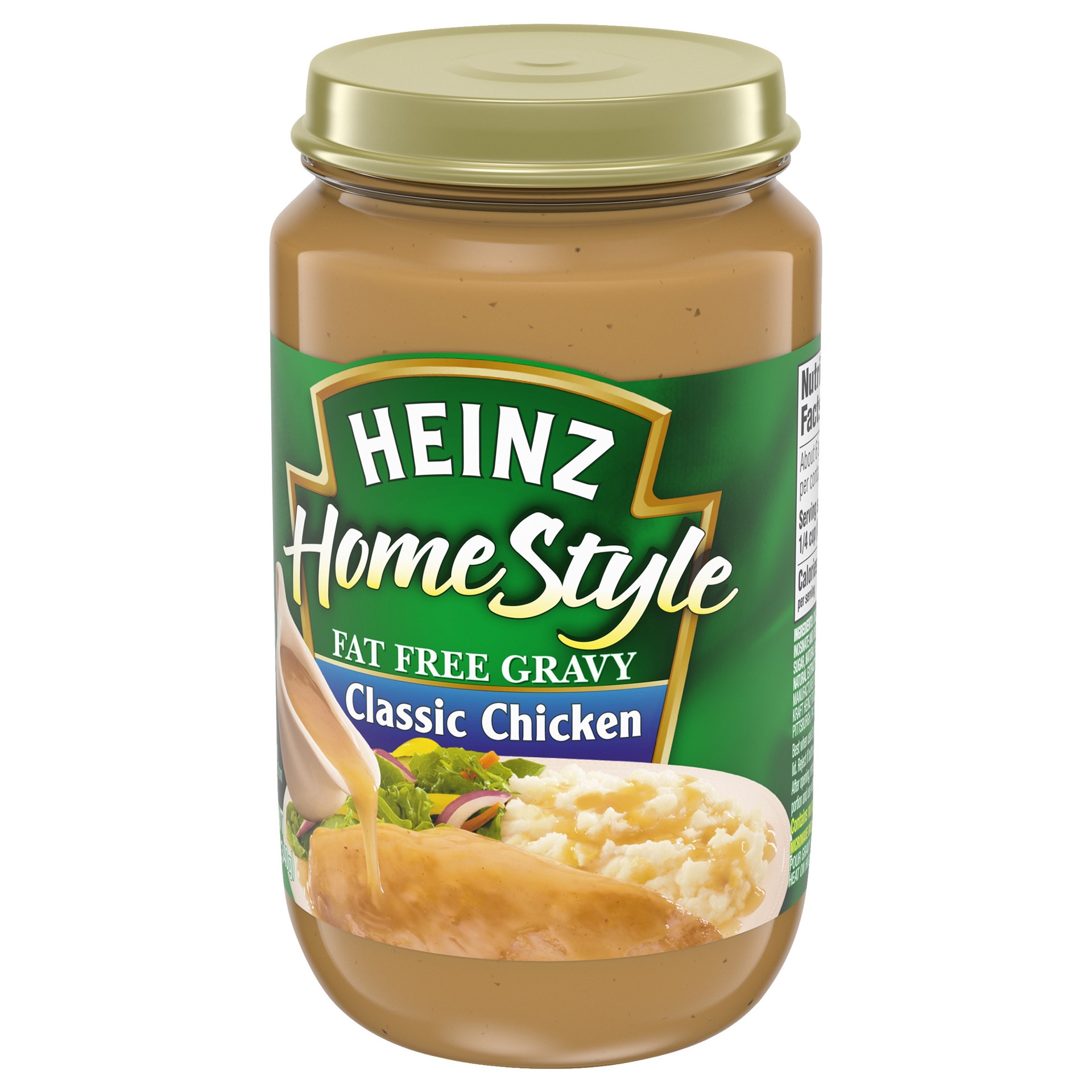 slide 3 of 5, Heinz HomeStyle Classic Chicken Fat Free Gravy, 12 oz Jar, 12 oz