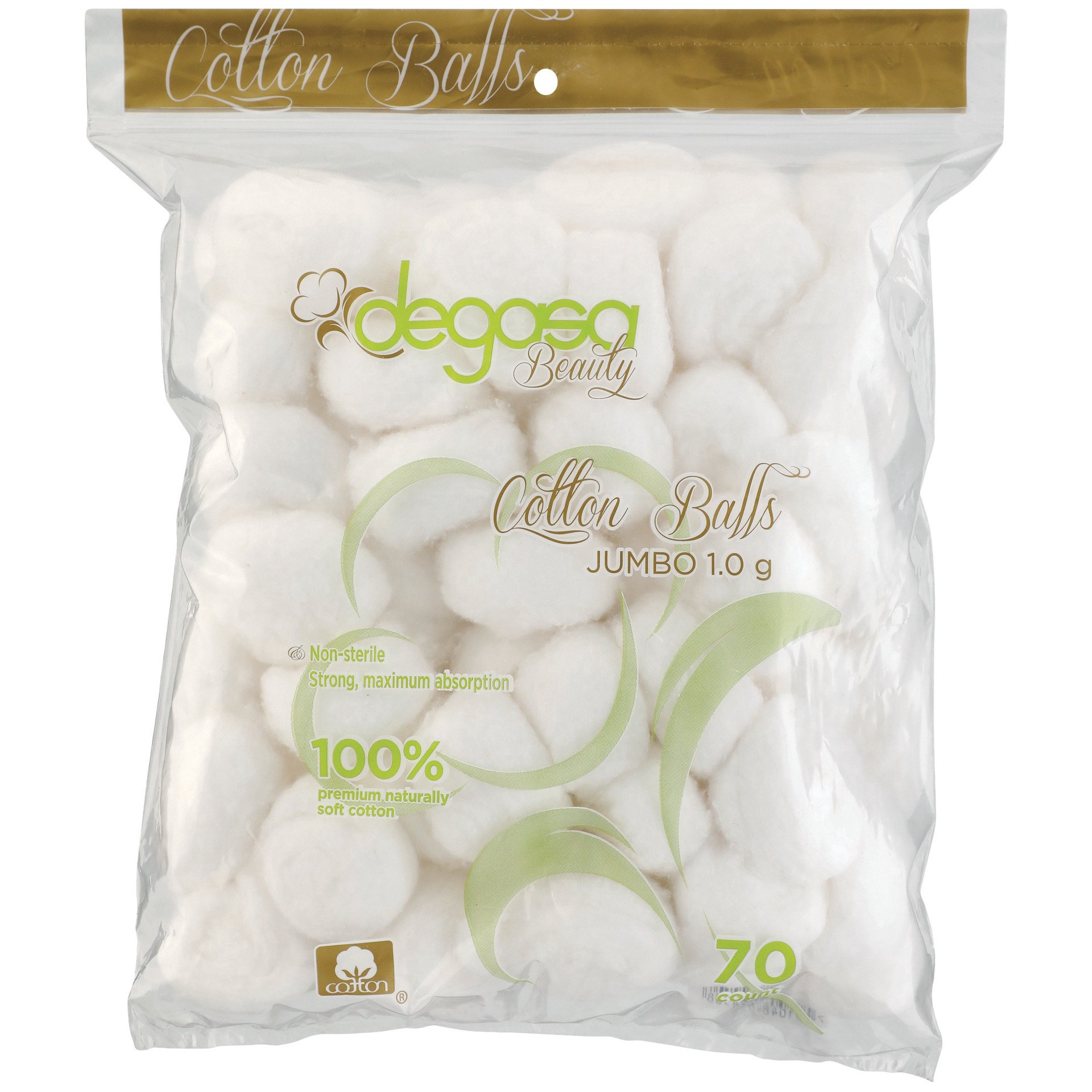 slide 1 of 1, Degasa Beauty Cotton Balls Jumbo, 70 ct