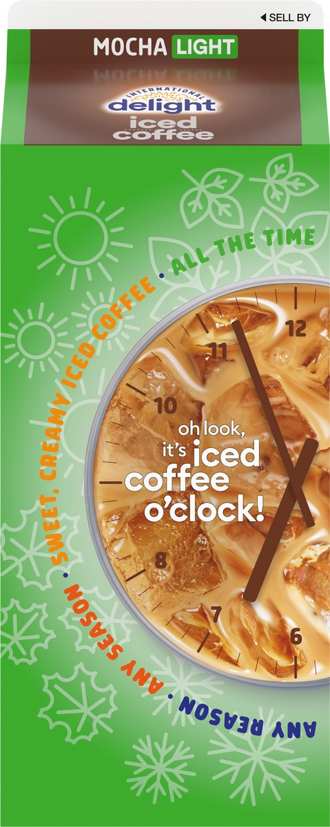 slide 9 of 9, International Delight Zero Iced Coffee, 0g Added Sugar, Mocha, Ready to Pour Coffee Drinks Made with Real Milk and Cream, 64 FL OZ Carton, 64 fl oz