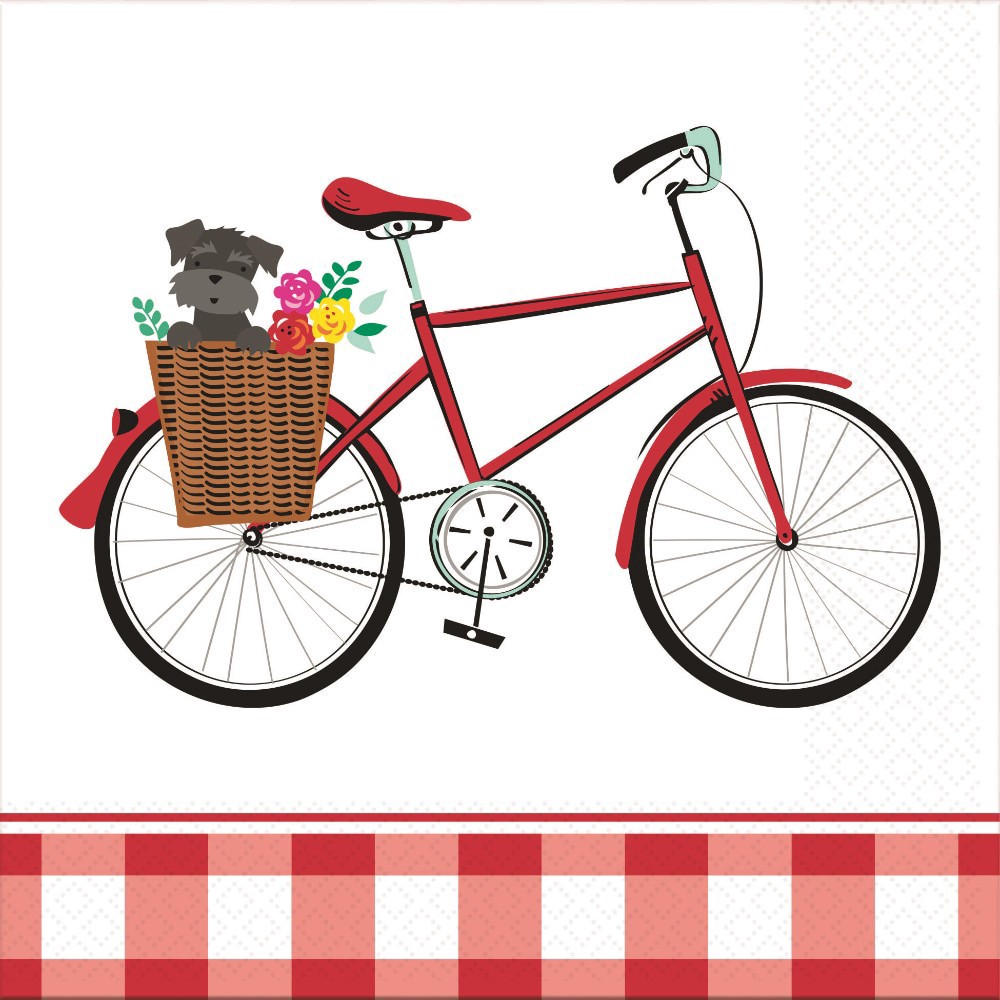 slide 1 of 1, Unique Industries Gingham Lunch Paper Napkins, 16 ct