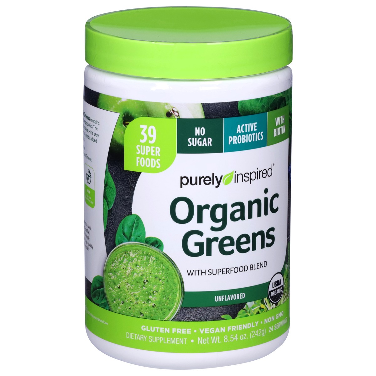 slide 9 of 9, Purely Inspired Powder Organic Greens, 9.88 oz