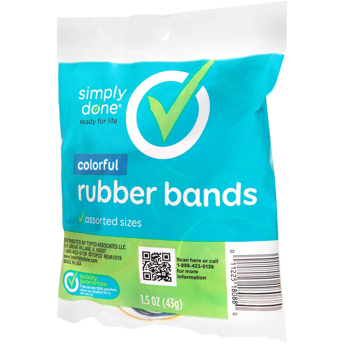 slide 5 of 9, Simply Done Colorful Rubber Bands, 1.5 oz