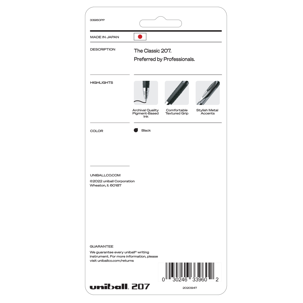slide 7 of 17, uni-ball 207 Black Medium Point Gel Click Pens, 4 ct