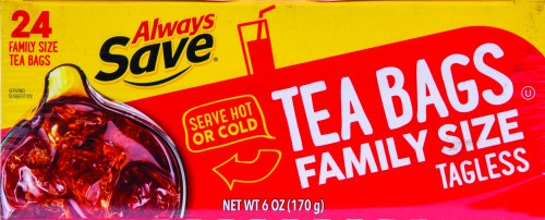 slide 1 of 1, Always Save Family Size Tea Bags, 24 ct