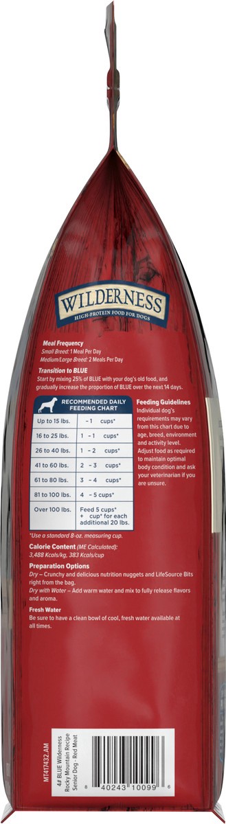 slide 12 of 12, Blue Buffalo Wilderness Rocky Mountain Recipe High Protein, Natural Senior Dry Dog Food, Red Meat 4-lb, 4 lb