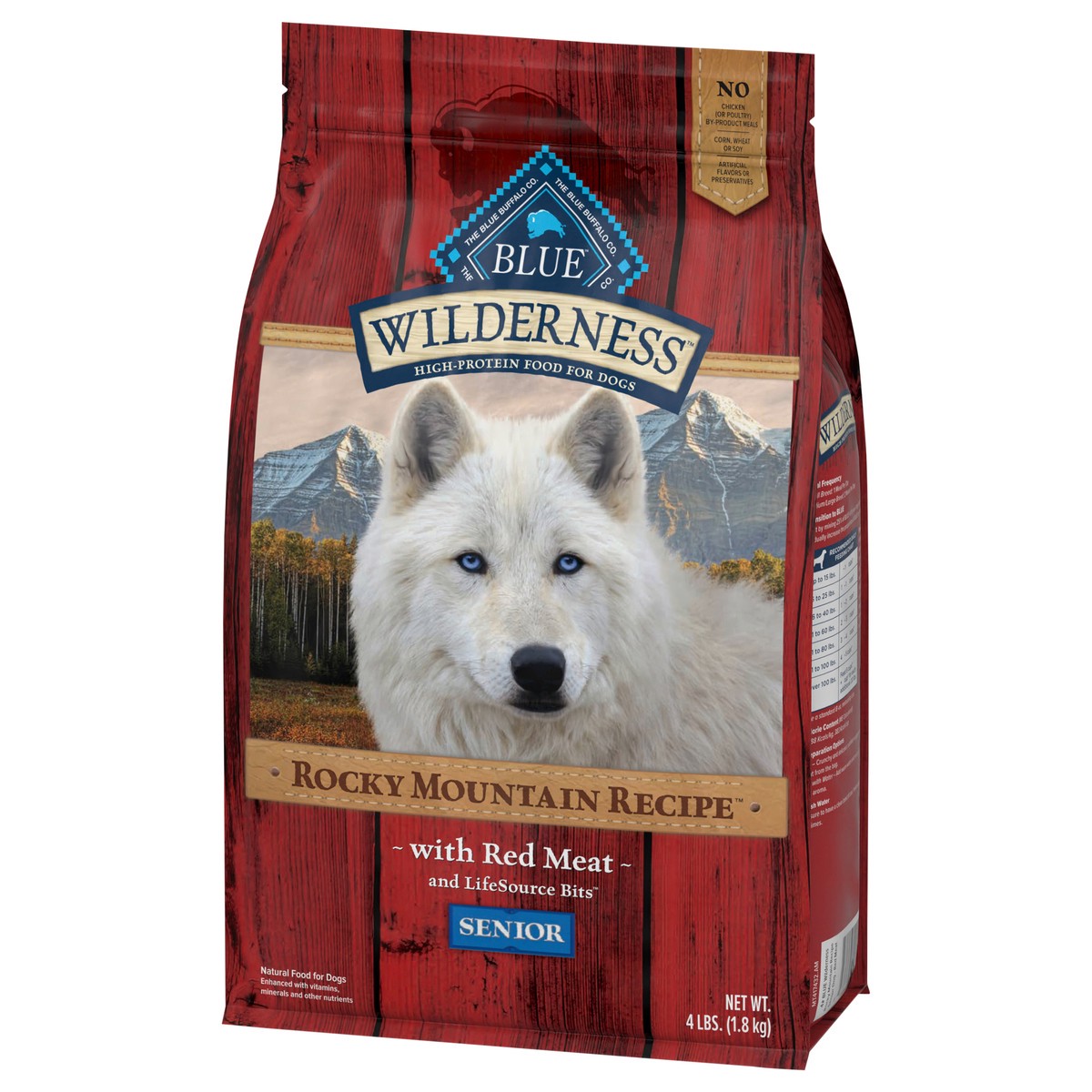 slide 5 of 12, Blue Buffalo Wilderness Rocky Mountain Recipe High Protein, Natural Senior Dry Dog Food, Red Meat 4-lb, 4 lb