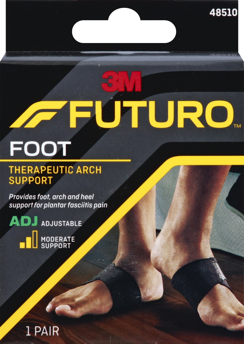 Futuro Therapeutic Arch Support Foot Brace, Black, Adjustable 1 pair ...