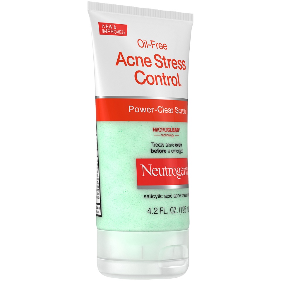 slide 2 of 6, Neutrogena Oil-Free Acne Stress Control Power-Clear Facial Scrub for Acne-Prone Skin Care - 4.2 fl oz, 4.2 fl oz