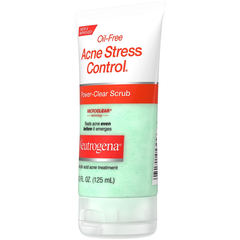 slide 3 of 6, Neutrogena Oil-Free Acne Stress Control Power-Clear Facial Scrub for Acne-Prone Skin Care - 4.2 fl oz, 4.2 fl oz