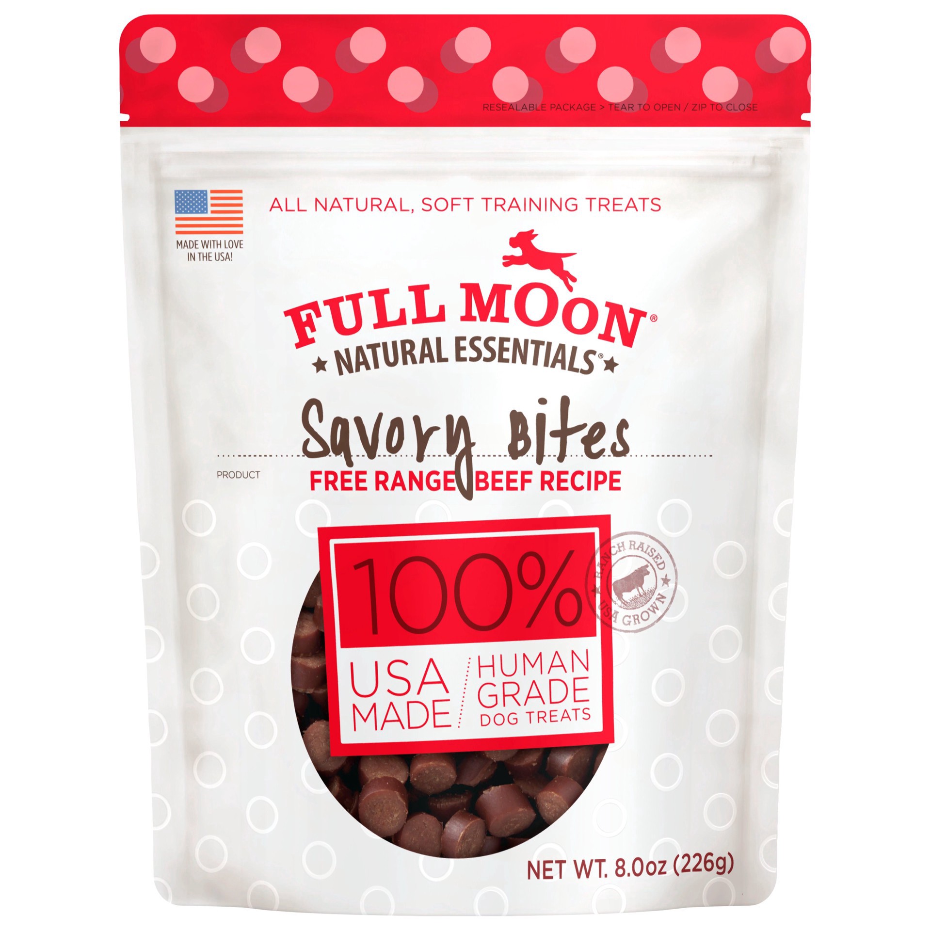 slide 1 of 1, Full Moon Savory Bites Dog Treats 8.0 oz, 8 oz
