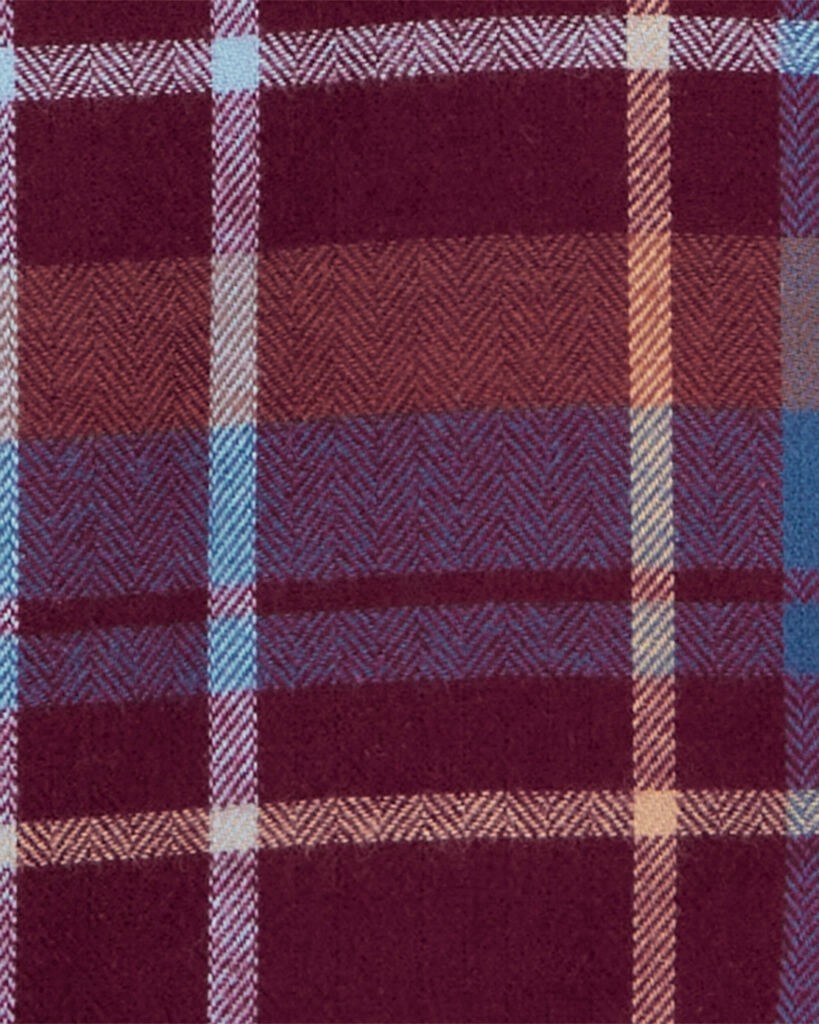 slide 2 of 2, Oshkosh Kid Plaid Cotton Long-Sleeve Button-Down Shirt - Plaid Red 10, 1 ct