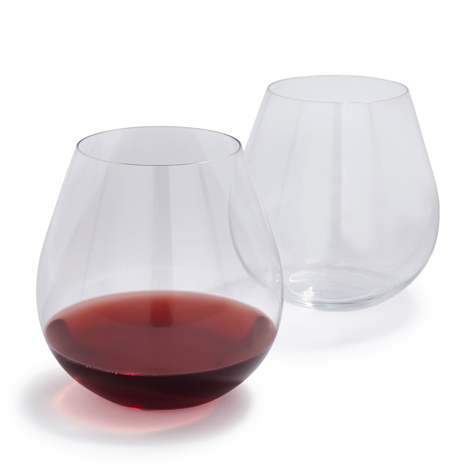 slide 1 of 1, Riedel O Pinot Noir Stemless Wine Glasses, Clear, 2 ct