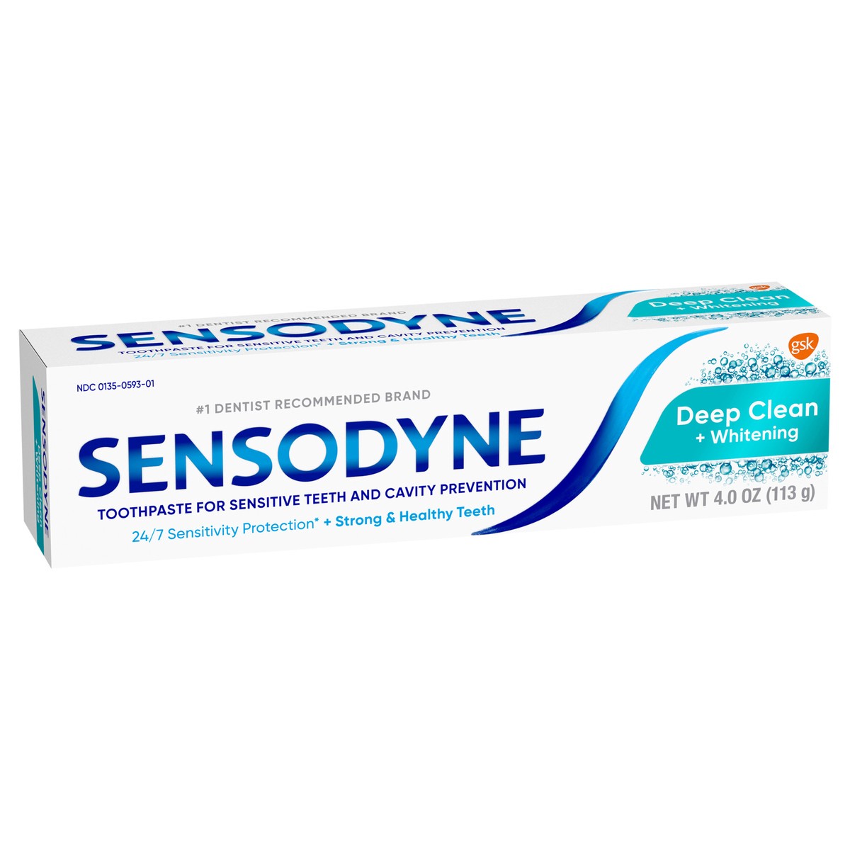 slide 8 of 9, Sensodyne Deep Clean Sensitive Toothpaste Plus Whitening - 4 Ounces, 4 oz