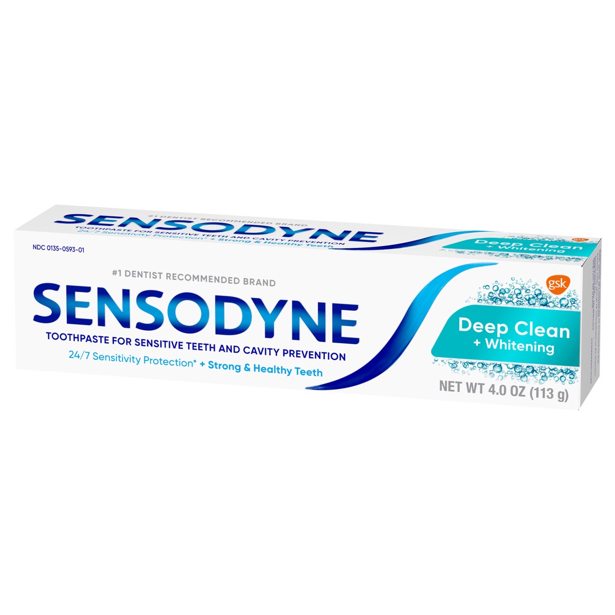 slide 6 of 9, Sensodyne Deep Clean Sensitive Toothpaste Plus Whitening - 4 Ounces, 4 oz