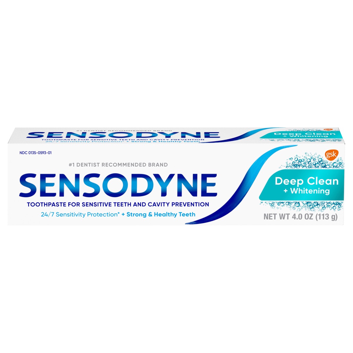 slide 1 of 9, Sensodyne Deep Clean Sensitive Toothpaste Plus Whitening - 4 Ounces, 4 oz