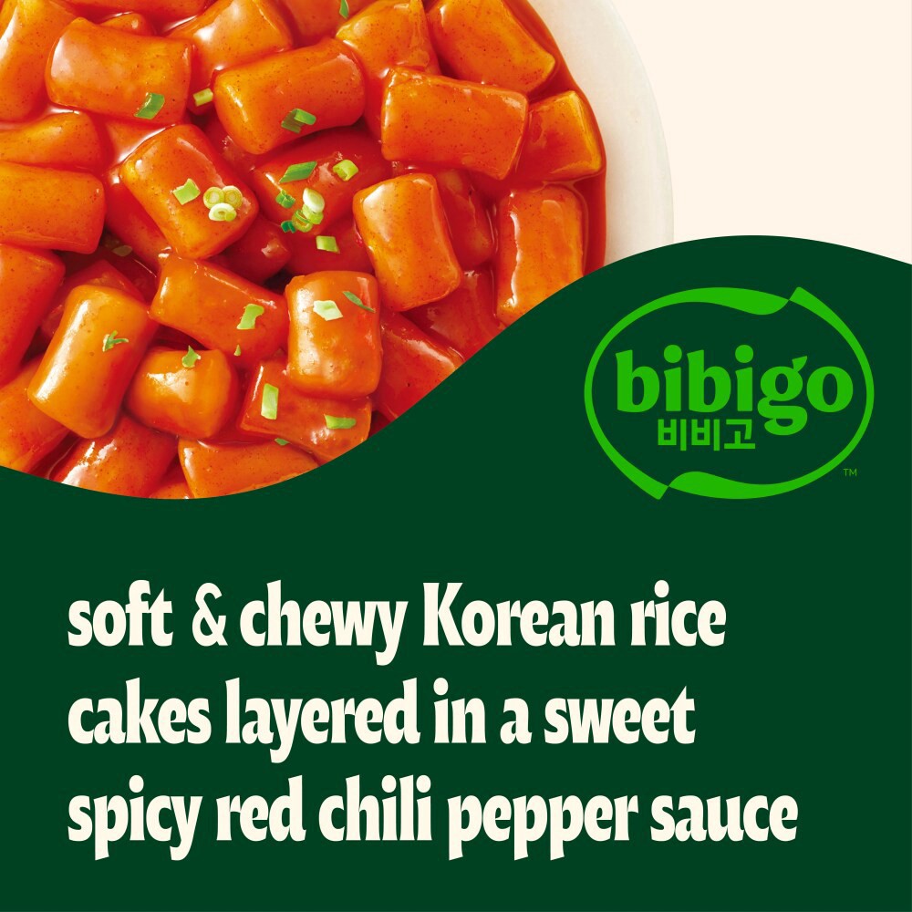 slide 5 of 6, Bibigo Tteokbokki Rice Cakes with Sweet & Spicy Sauce, 16.93 oz