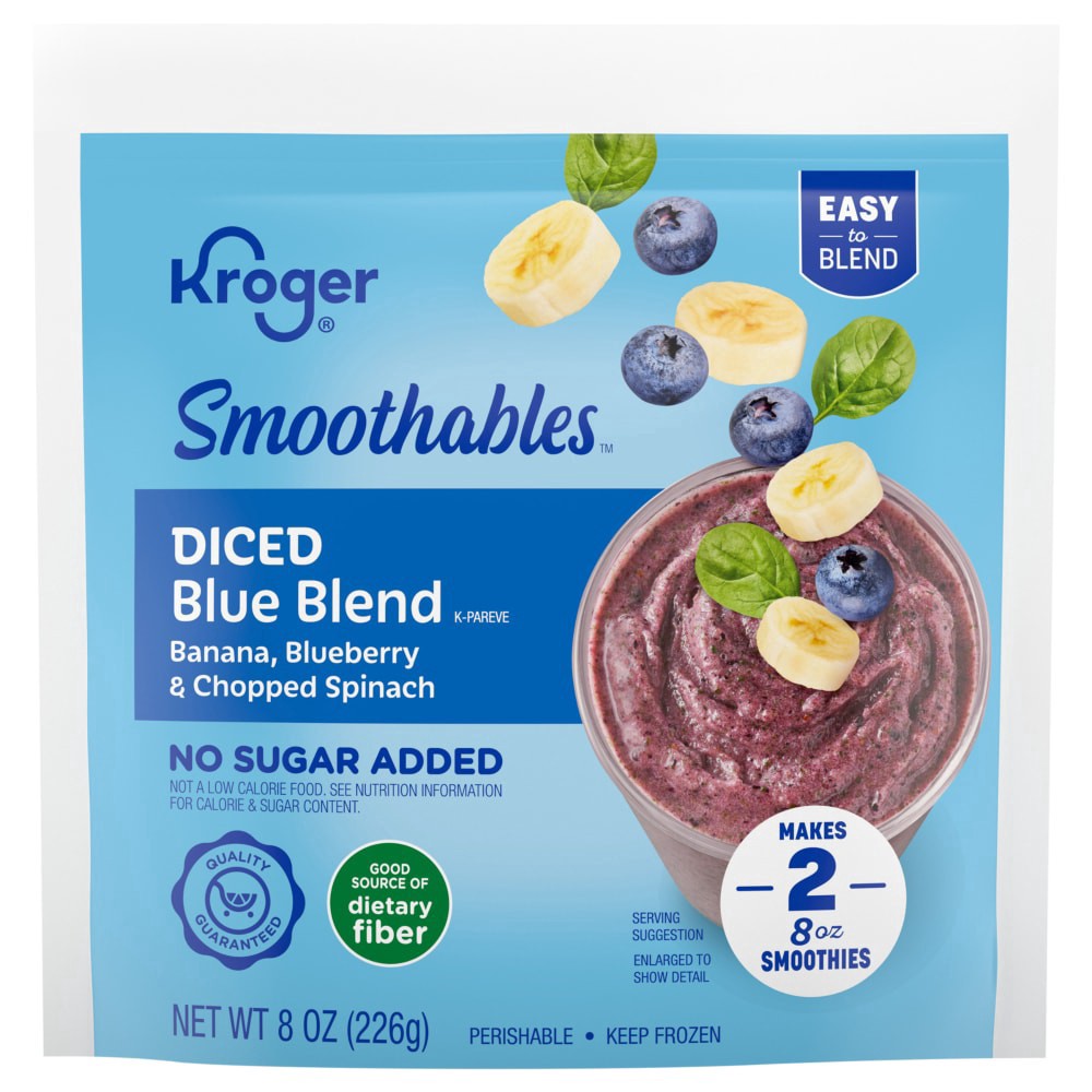 slide 1 of 1, Kroger® Smoothables™ Dice Blue Blend Smoothie, 8 oz