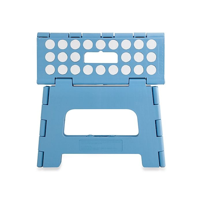 slide 2 of 2, Kikkerland Kikklerland Rhino II Folding Stool - Blue, 1 ct