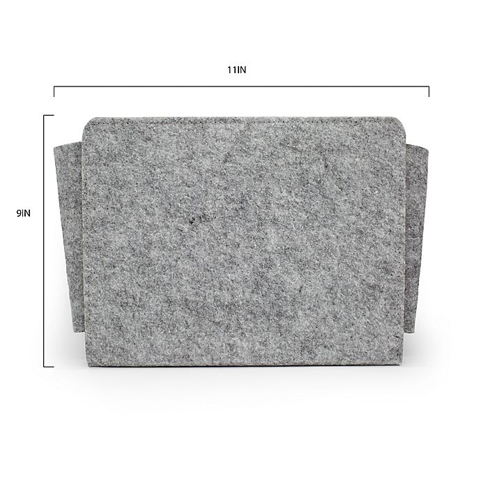 slide 2 of 5, Kikkerland Bedside Felt Caddy Pocket - Grey, 1 ct