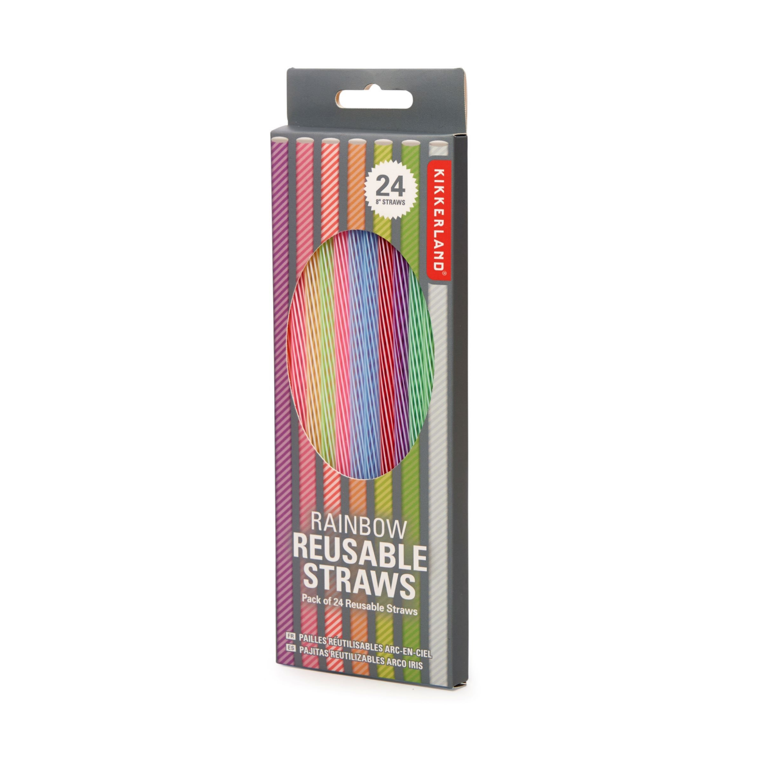 slide 3 of 3, Kikkerland Rainbow Reusable Straws, 1 ct