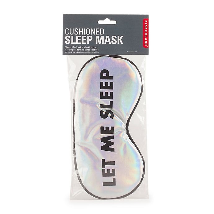 slide 2 of 3, Kikkerland Let Me Sleep'' Sleep Mask - Silver'', 1 ct