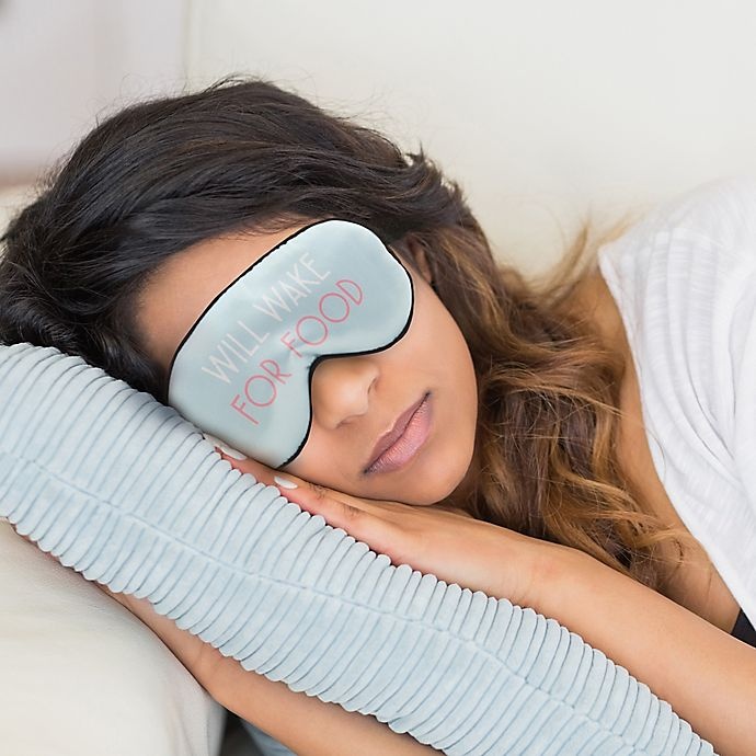 slide 2 of 2, Kikkerland Will Wake For Food'' Sleep Mask - Blue'', 1 ct