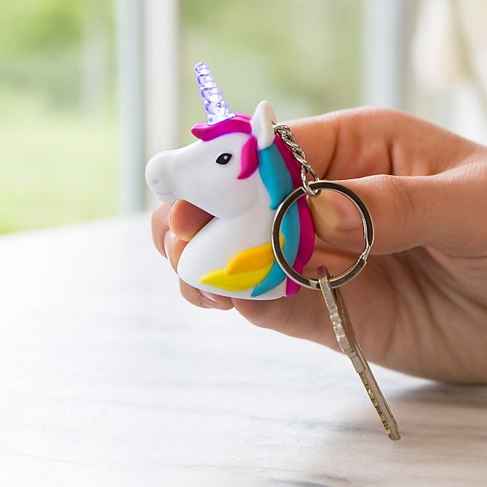 slide 2 of 5, Kikkerland Design Unicorn LED Keychain, 1 ct