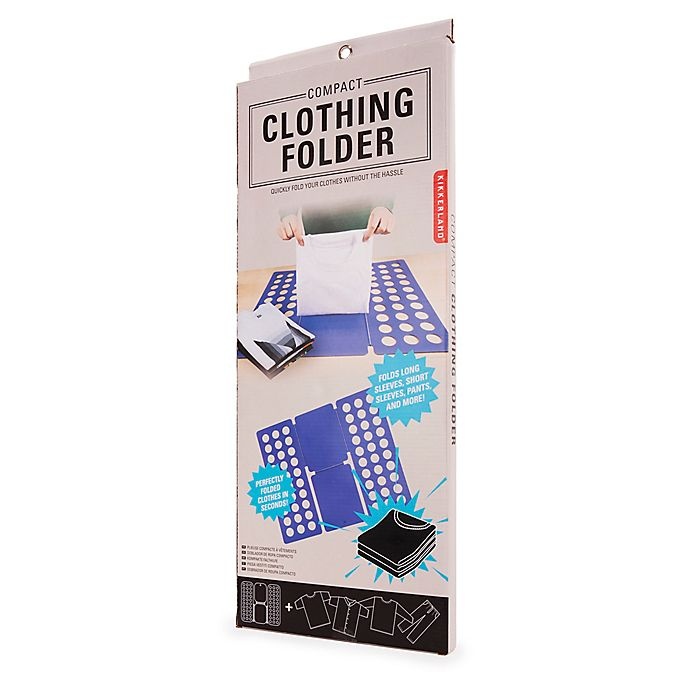 slide 3 of 5, Kikkerland Design Compact Clothing Folder - Blue, 1 ct